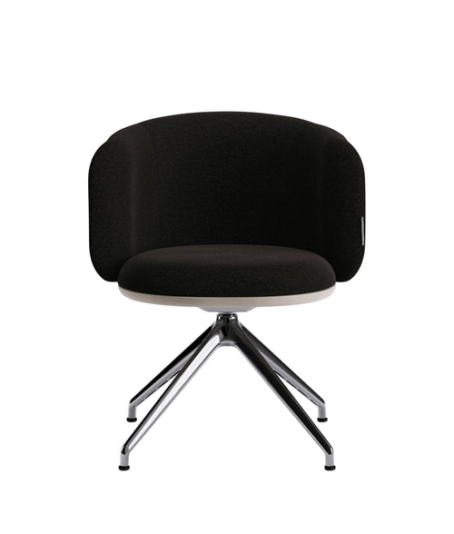 LINDE CHAIR / Swivel base polished aluminum