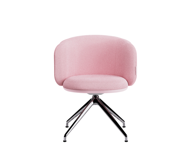 LINDE CHAIR / Swivel base polished aluminum