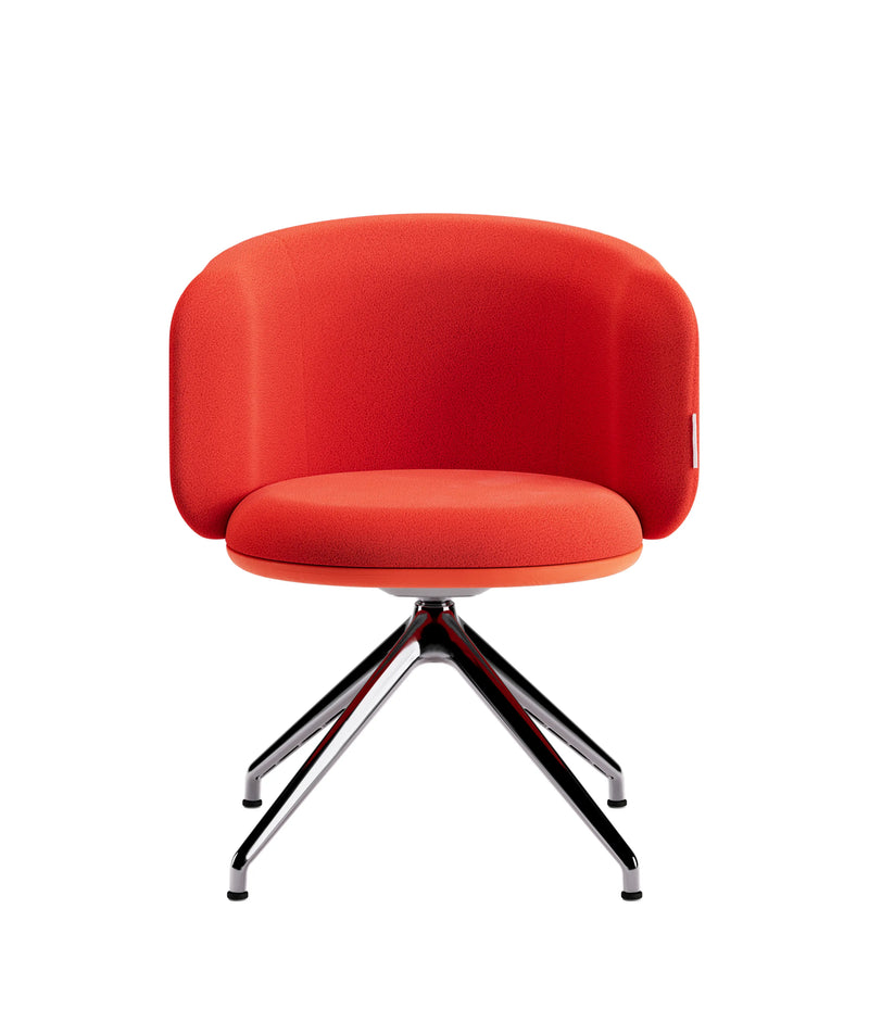LINDE CHAIR / Swivel base polished aluminum