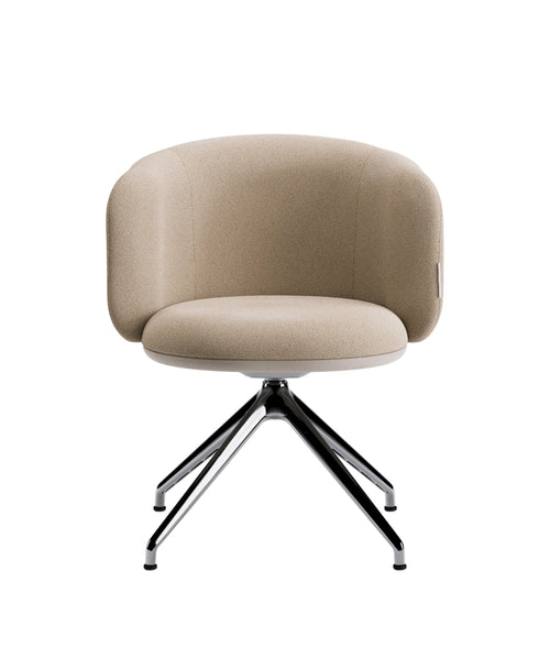 LINDE CHAIR / Swivel base polished aluminum