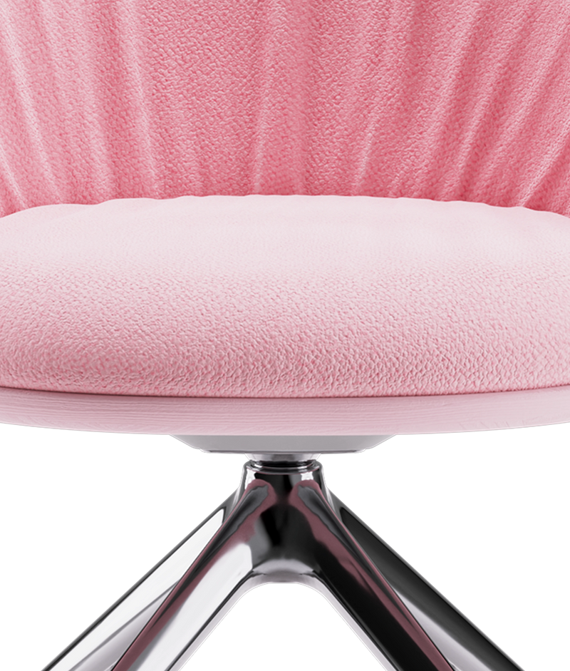 LINDE SOFT CHAIR / Swivel base polished aluminum