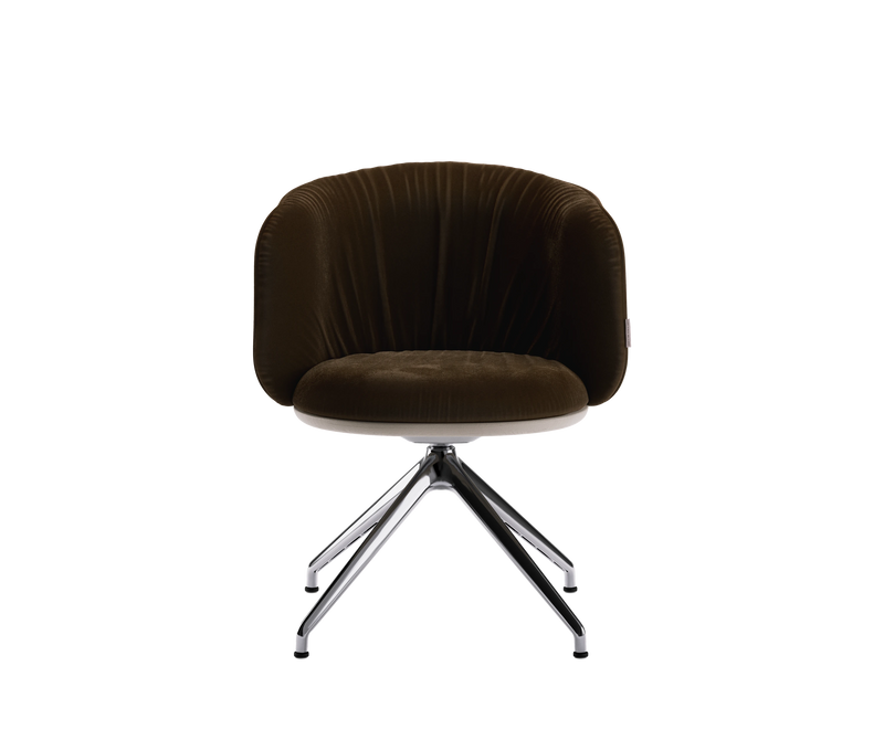 LINDE SOFT CHAIR / Swivel base polished aluminum