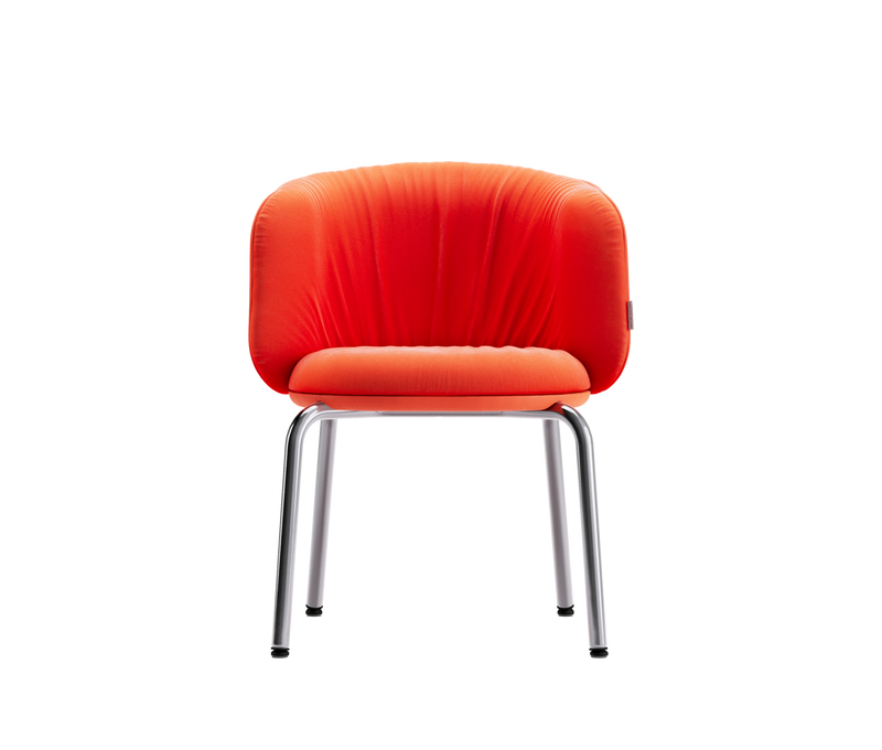 LINDE SOFT CHAIR / Base polished stainless steel